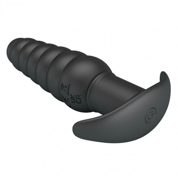 Pretty Love - Aeolis Vibrating Anal Plug Massager (Battery - Black)